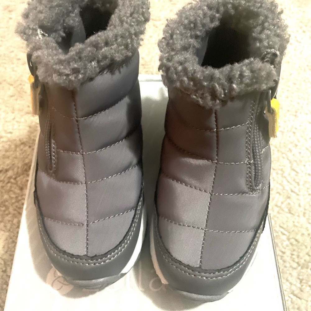 Gray Kids Winter Boots